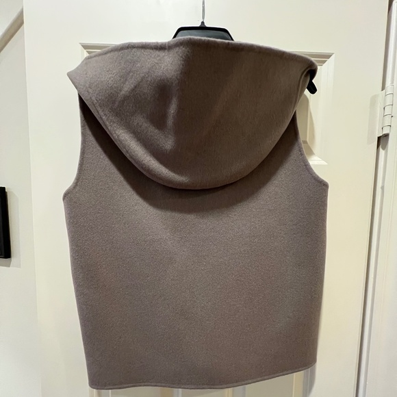 Theory Hooded Zip Vest, Wool with Cashmere, Size Small - NWT - Picture 7 of 16
